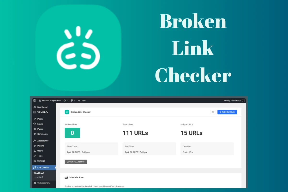 Broken Link Checker plugin